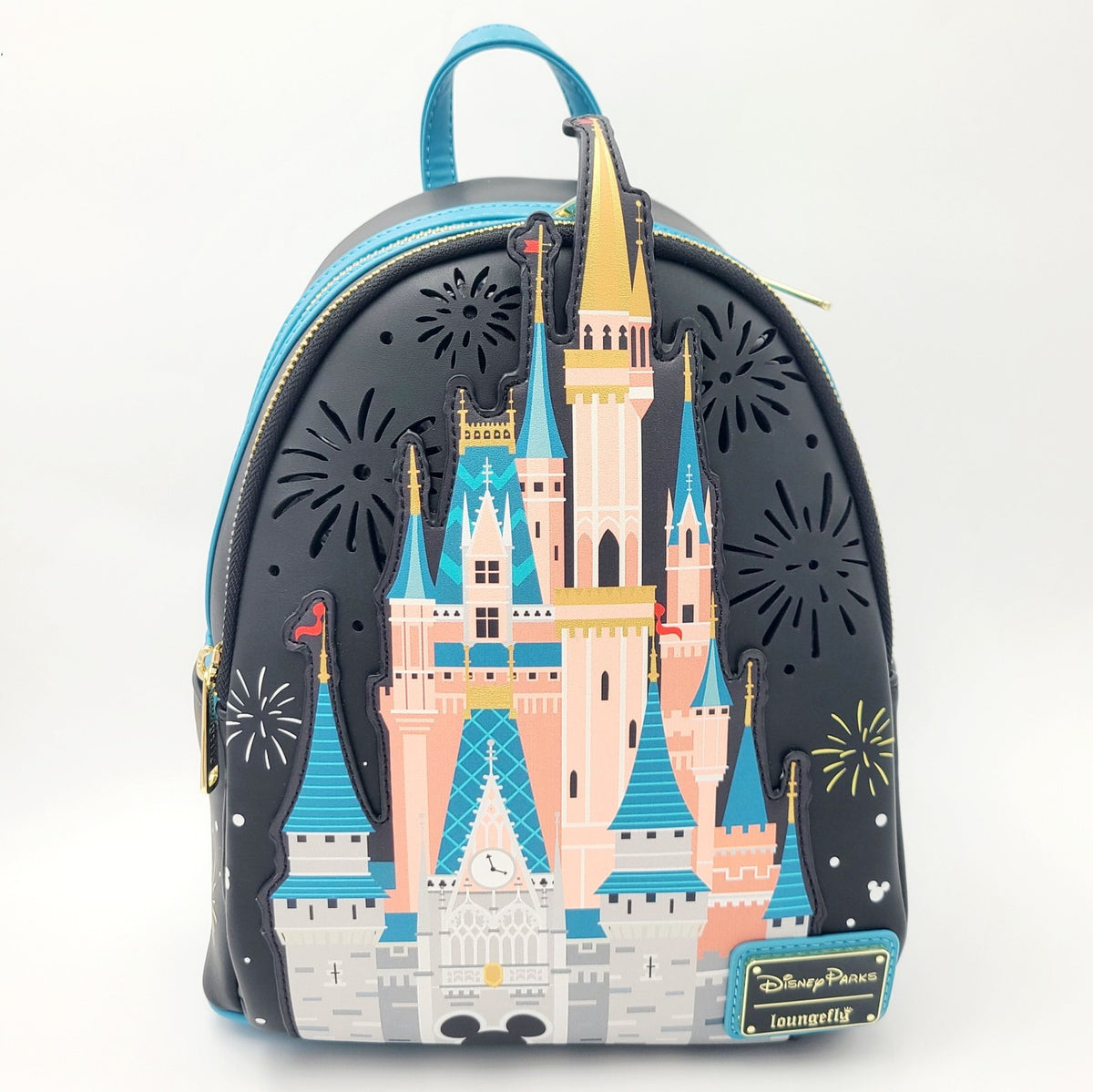 2026 Disney Parks Loungefly WDW Cinderella Castle Mini Backpack Light Up Bag NWT