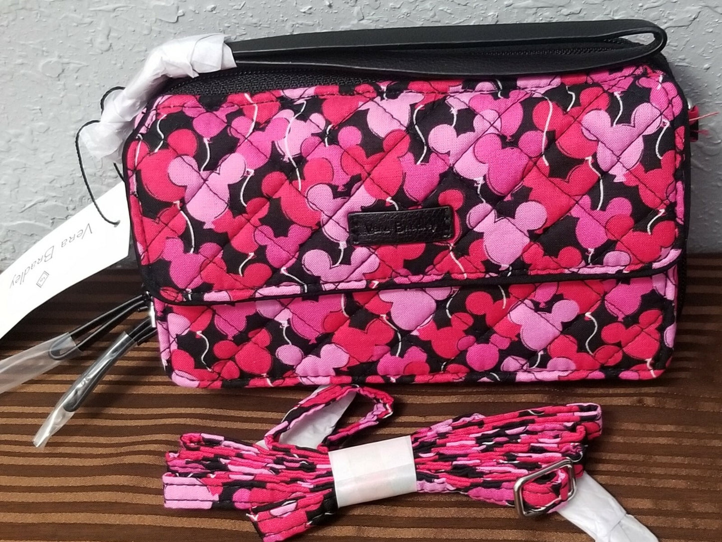 Disney Parks Vera Bradley Whimsical Paisley Crossbody Purse Bag Mickey Balloon