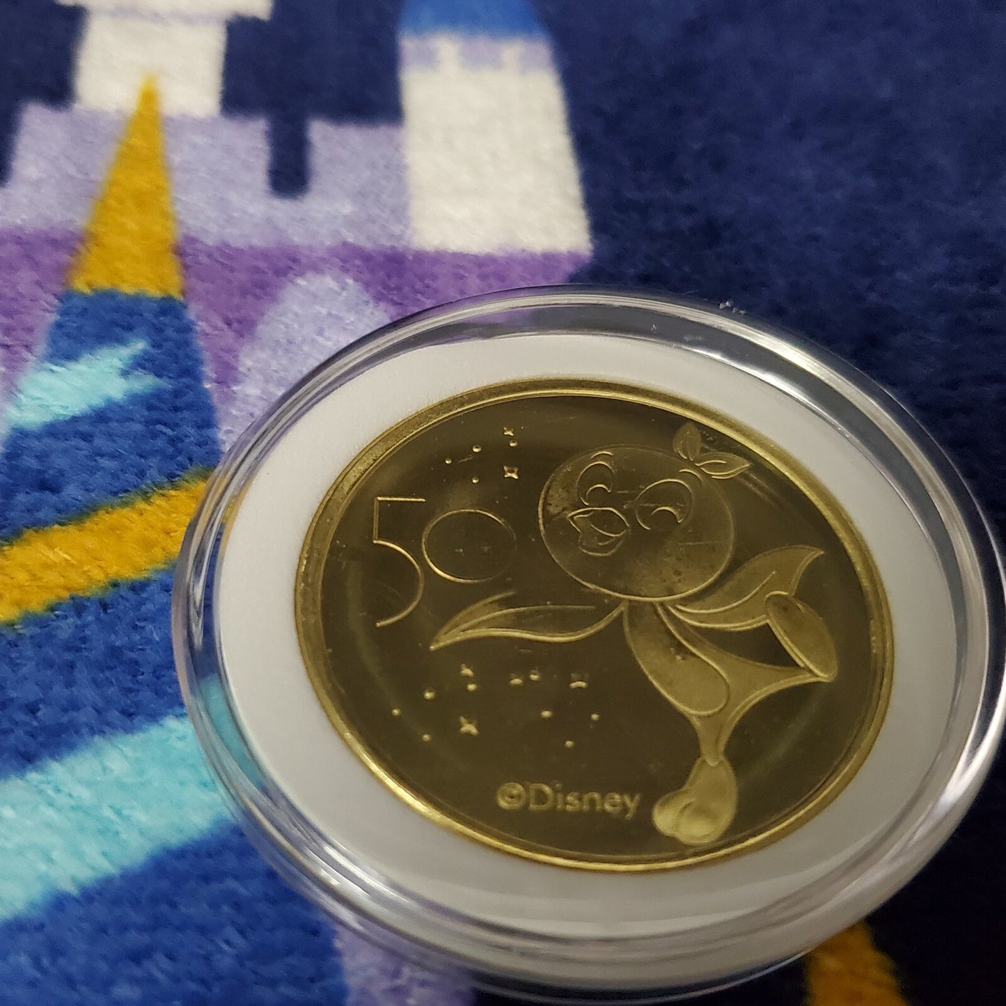 *Orange Bird* Walt Disney World Park 50th Anniversary Commemorative Coin In Case
