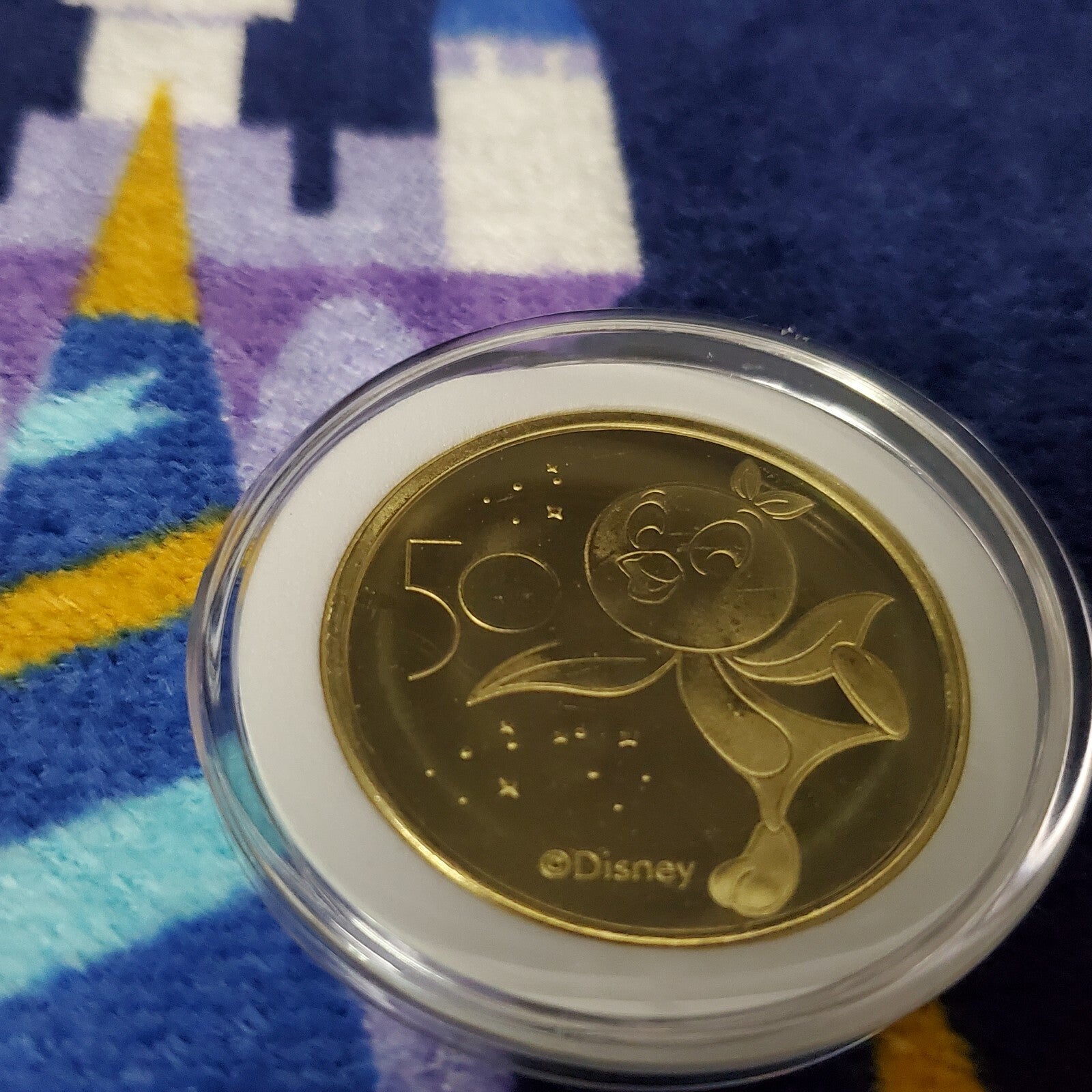 *Orange Bird* Walt Disney World Park 50th Anniversary Commemorative Coin In Case