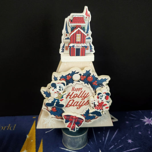 2021 Disney Parks Mickey Minnie Christmas Tree Music Box Happy Holly Days Walt's