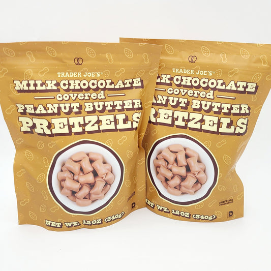 *2 Pack* Trader Joe's Milk Chocolate Covered Peanut Butter Pretzels 12 oz each
