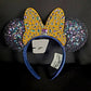 2021 Walt Disney World Parks 50th Anniversary blue Sequin Minnie Mouse Ears NEW
