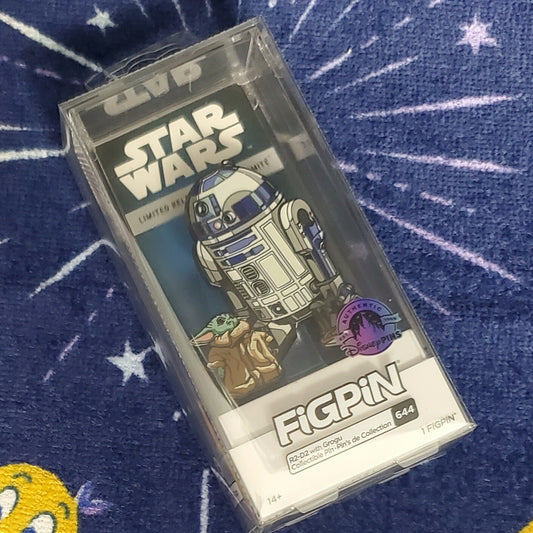 NEW Disney Parks 2022 FIGPIN #644 R2-D2 Grogu Baby Yoda Pin Limited Release LR