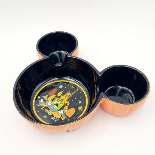 2025 Disney Parks Home Halloween Mickey & Minnie Mouse Pumpkin Candy Bowl Dish