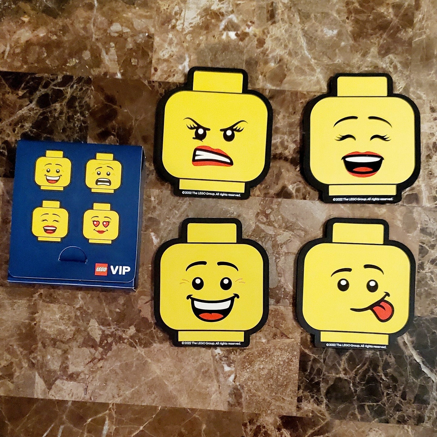 *LEGO, Rubber Coasters* VIP Exclusive Limited Edition Festive Drink Four (4) NEW