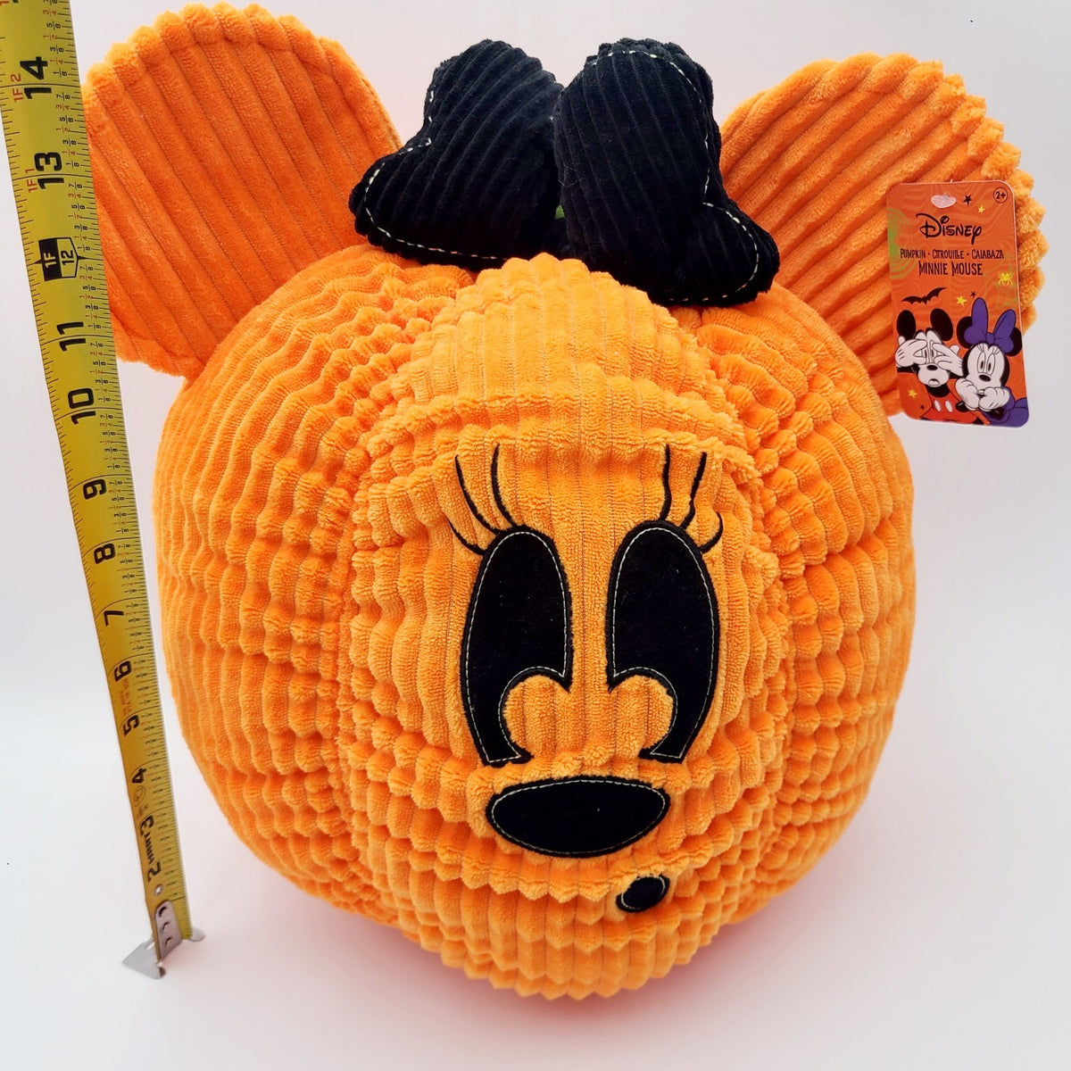 *Mickey & Minnie Plush Pillow Set* 2026 Disney Mouse Head Pumpkin Halloween NEW