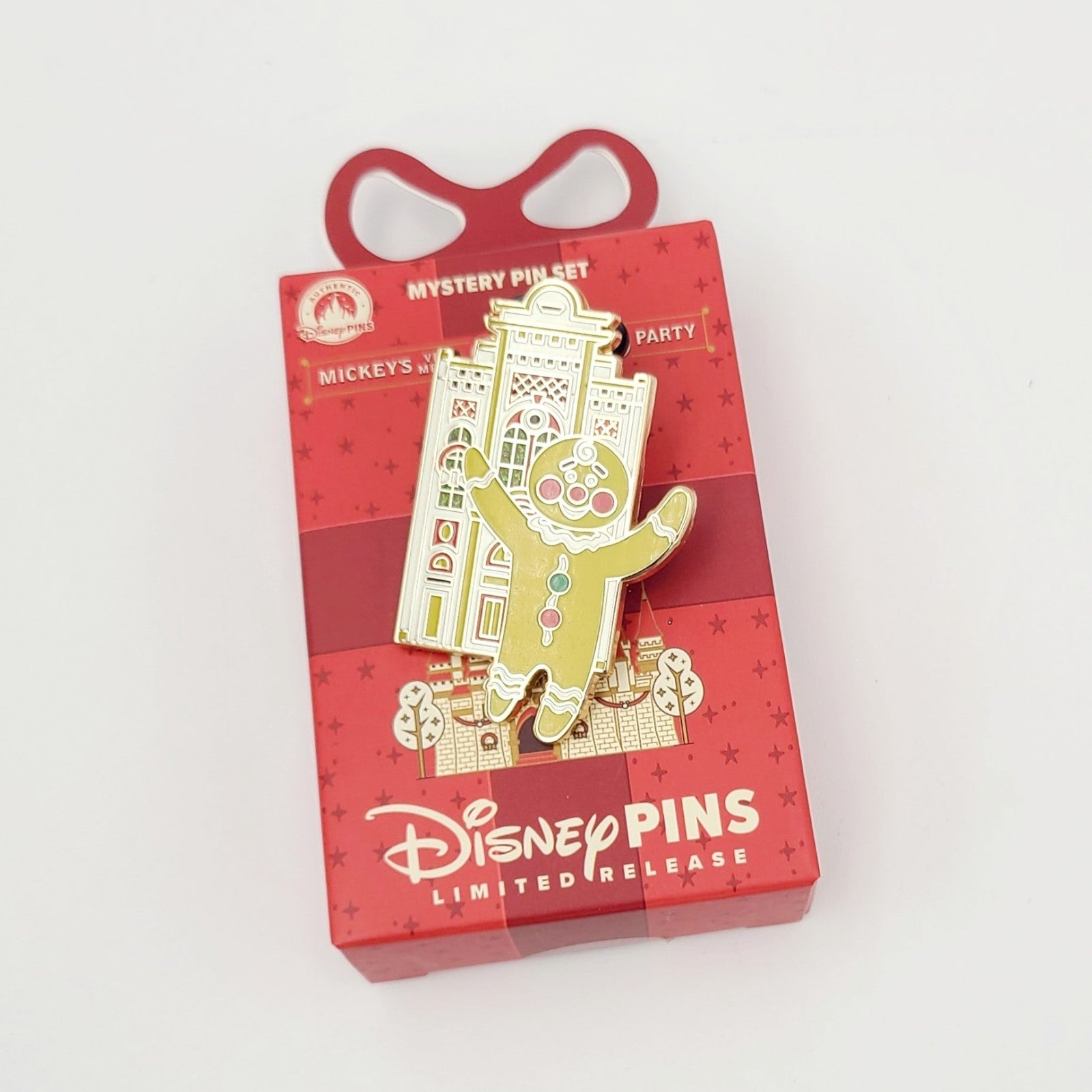 2025 Disney Park Mickey's Very Merry Christmas Mystery Pin Gingerbread Man White