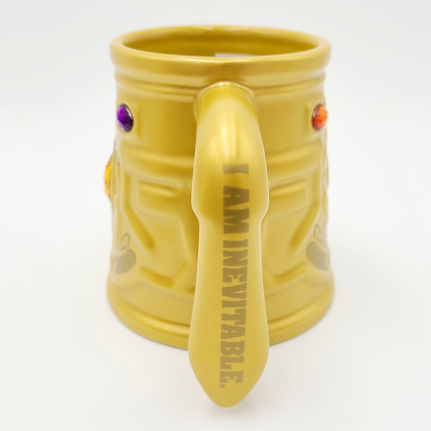 Disney Park Marvel Avenger Infinity Gauntlet I Am Inevitable Sculpted Mug Stone