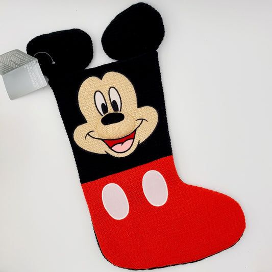 NEW Walt Disney World Parks Christmas Holiday Knitted Stocking Mickey Mouse WDW