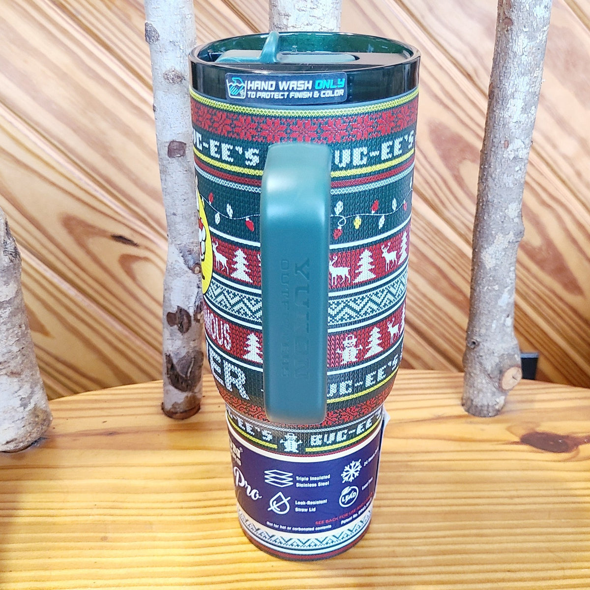 Buc-ee's 2026 Christmas Yukon 40 oz Tumbler Reindeer Beaver Red Ugly Sweater NEW