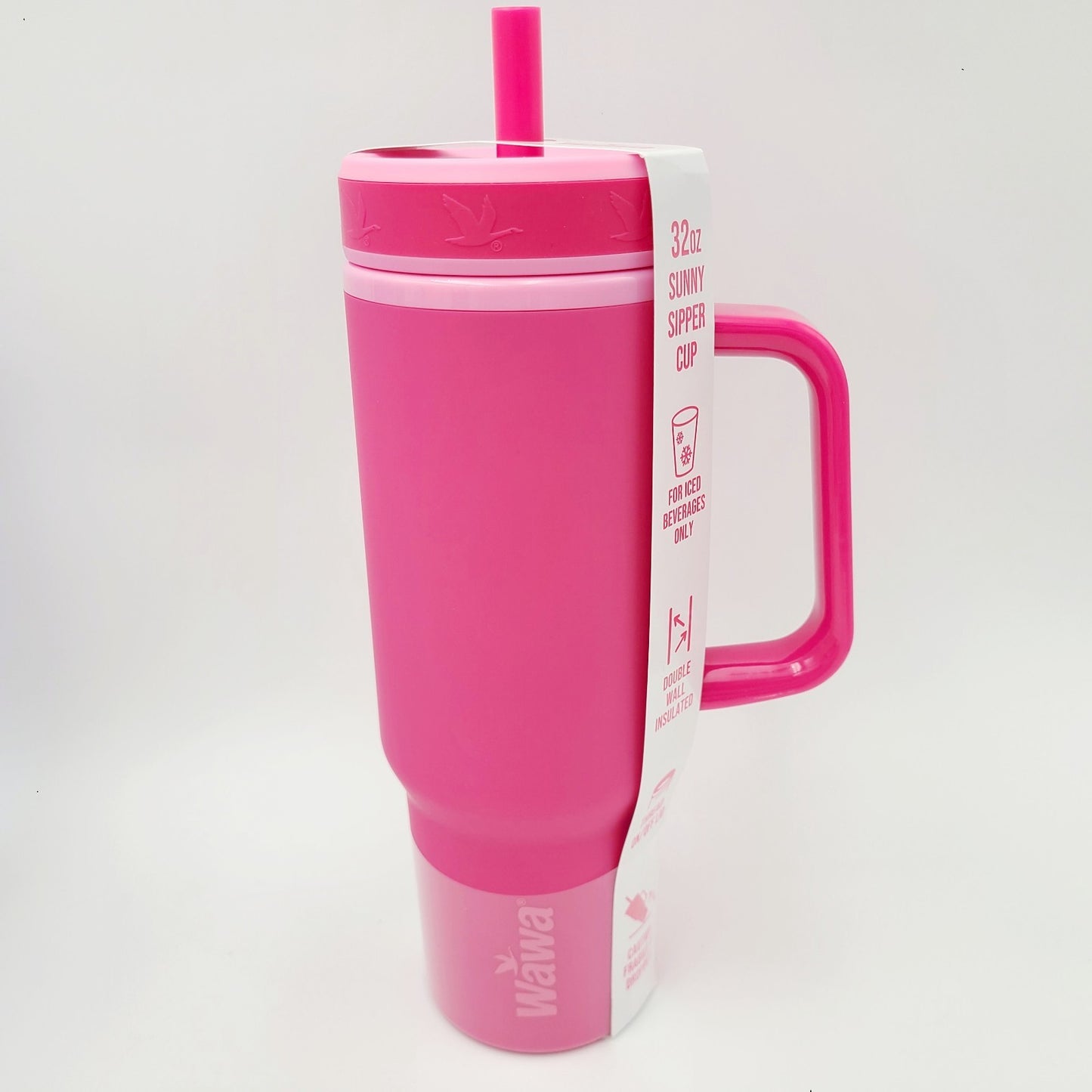 *Set of 4* Wawa Tumbler Mug w/Handle 32 Oz ICED BEVERAGE Teal Pink Purple Yellow