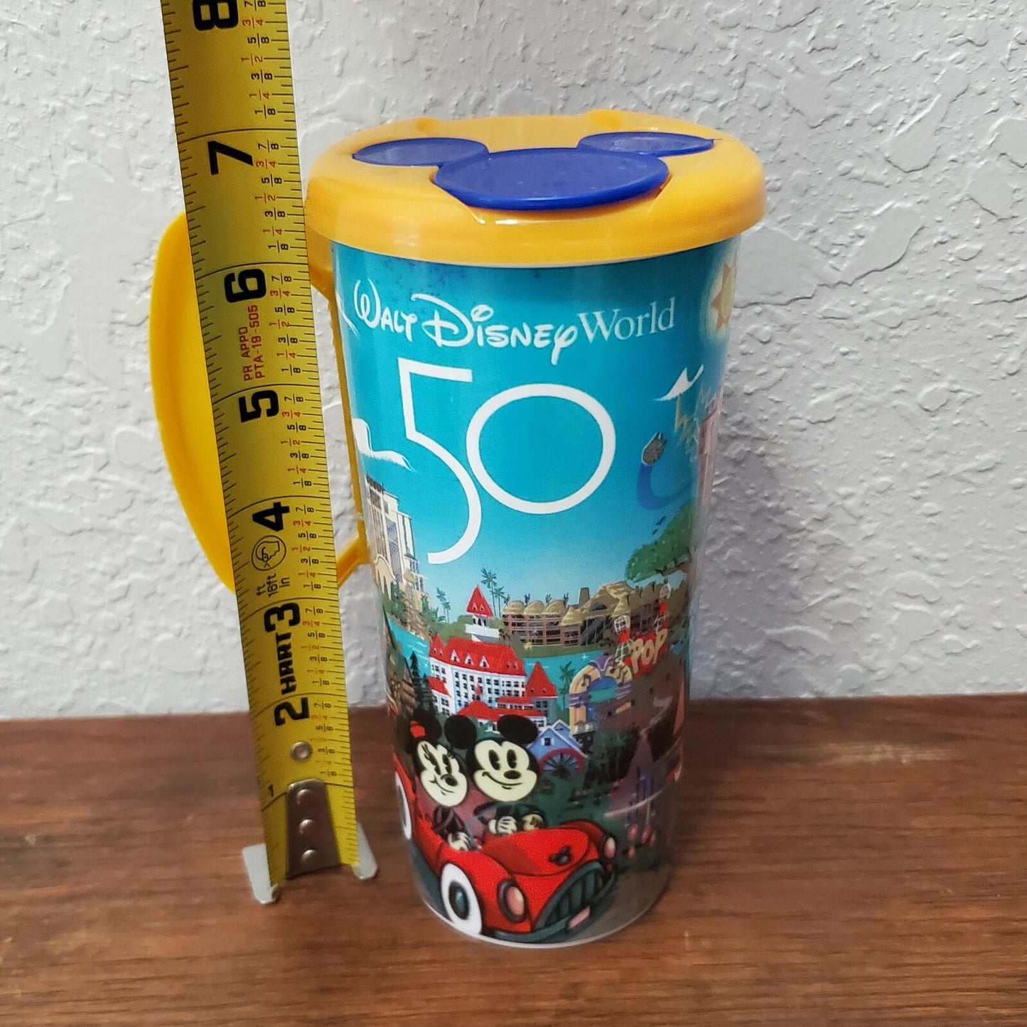 Disney Parks WDW 50th Anniversary Resort Refillable Mug Gold Lid Mickey Minnie 