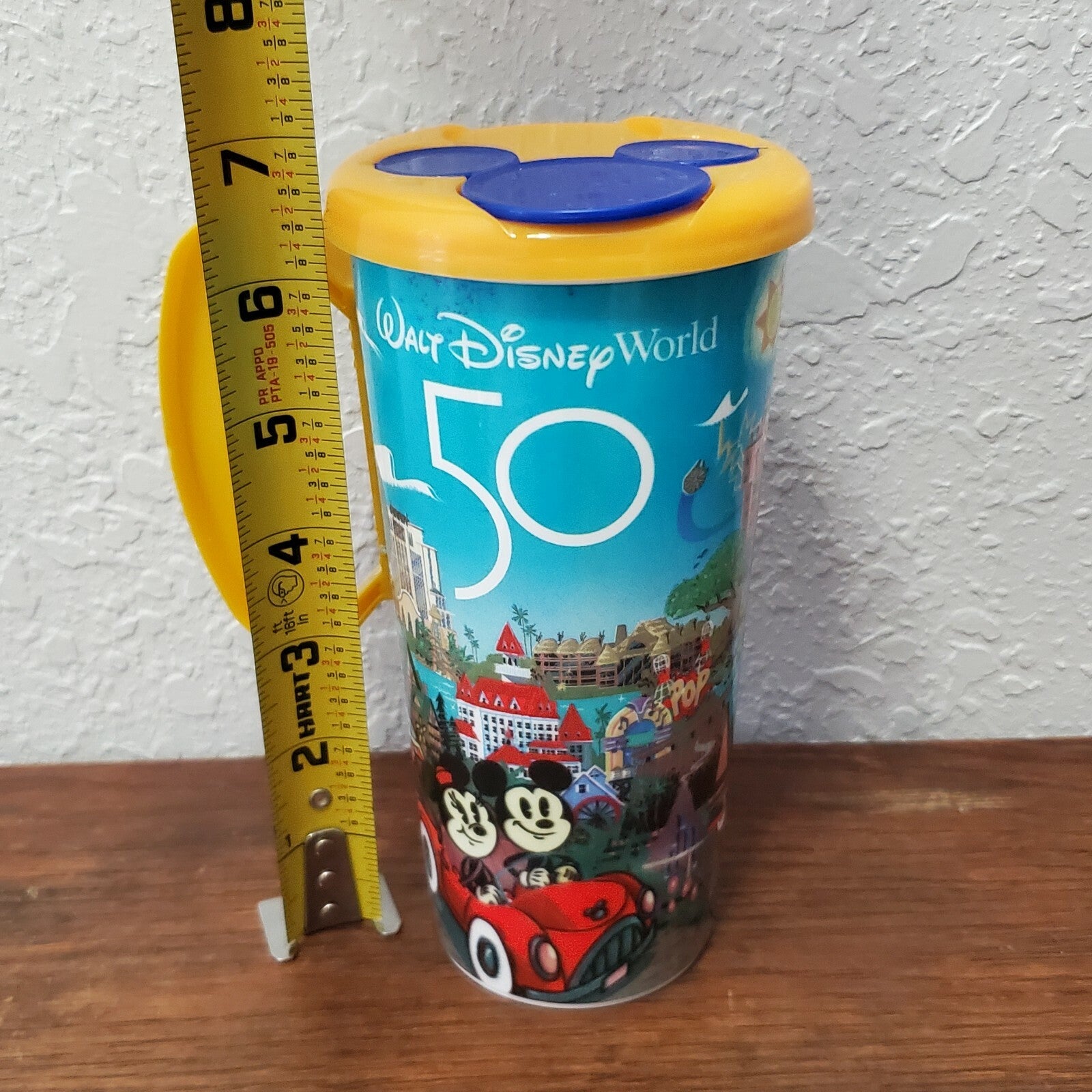 Disney Parks WDW 50th Anniversary Resort Refillable Mug Gold Lid Mickey Minnie 
