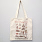 2026 Walt Disney World Parks Icons Canvas Tote Bag Inner Zip Pocket Key Holder