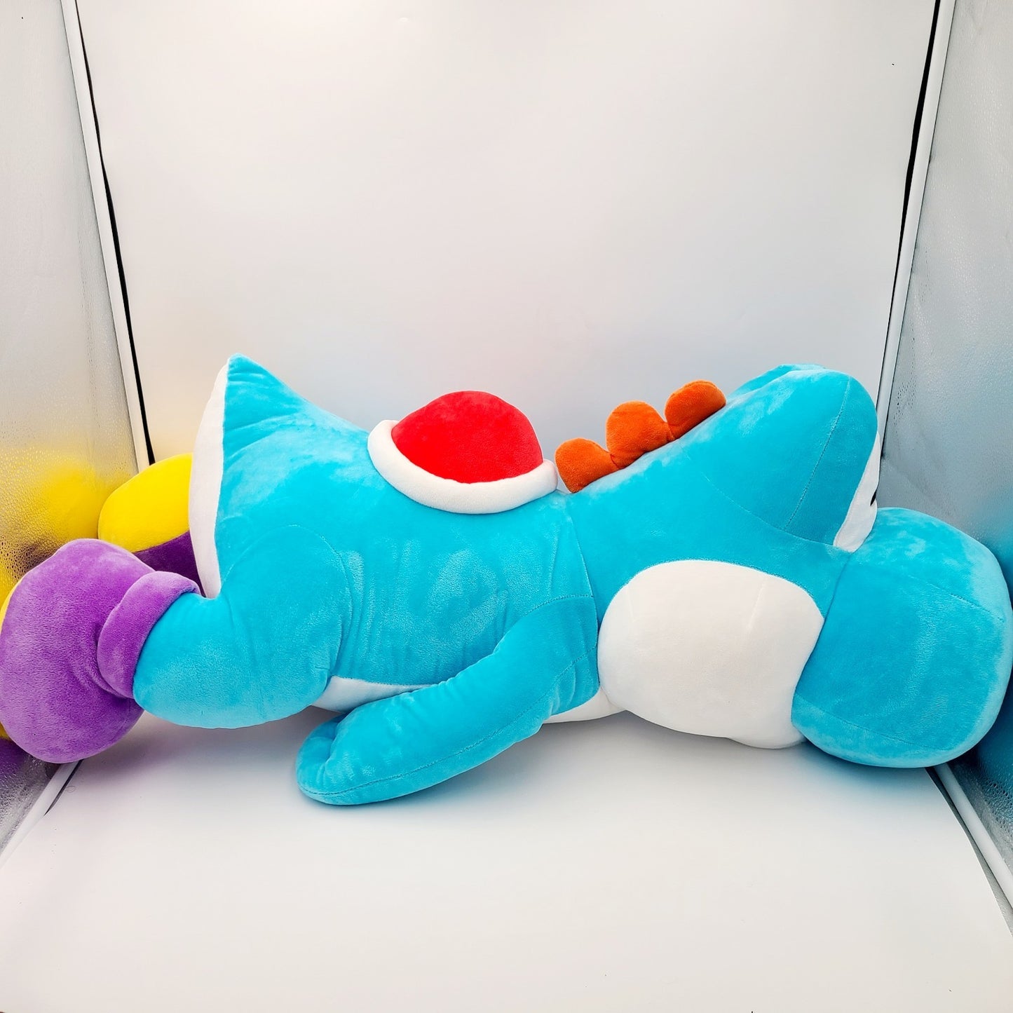 LARGE Yoshi Nintendo World Sleeping Plush Cushion Pillow Blue Universal Epic 37"