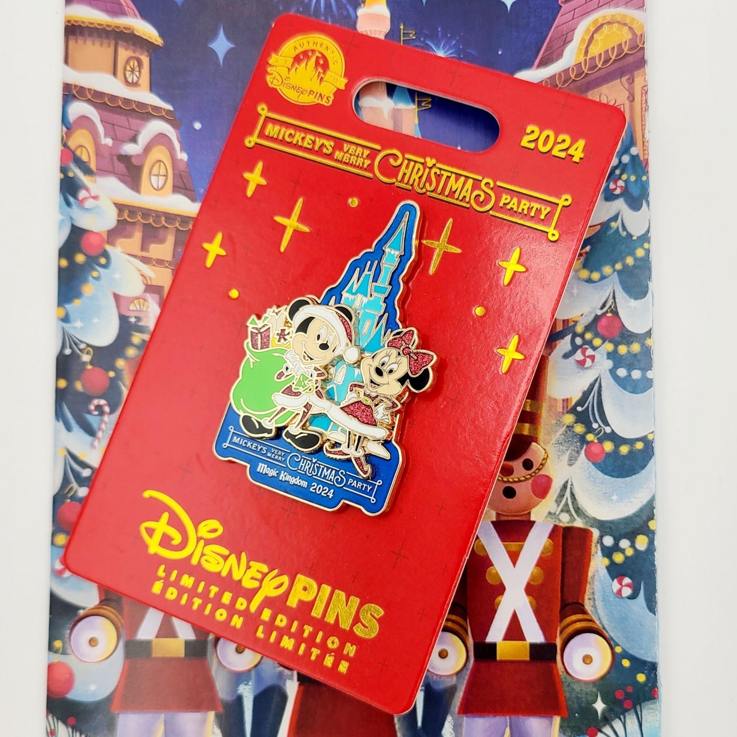 *4 Pin Set* 2024 Disney Parks Mickeys Very Merry Christmas Party Soldiers Minnie