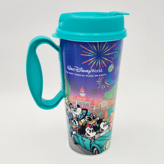 Walt Disney World Parks Resort Refillable Theme Park Cup Souvenir Mug Blue Lid