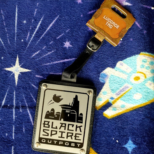 Disney Parks Star Wars Galaxy’s Edge Black Spire Outpost Luggage Tag NWT