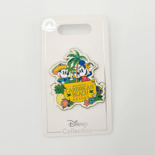 Walt Disney World Parks Caribbean Beach Resort Mickey & Minnie Mouse OE Pin