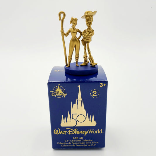 *Woody & Bo Peep* Walt Disney World Parks Fab 50 Blind Box Series 2 Gold Figure