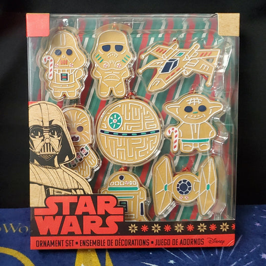2021 Disney Parks Star Wars Holiday Cookie Christmas Ornament Set Gingerbread