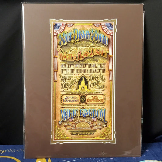 2021 Disney Parks 50th Anniversary Magic Kingdom Dedication Print Jeremy Fulton