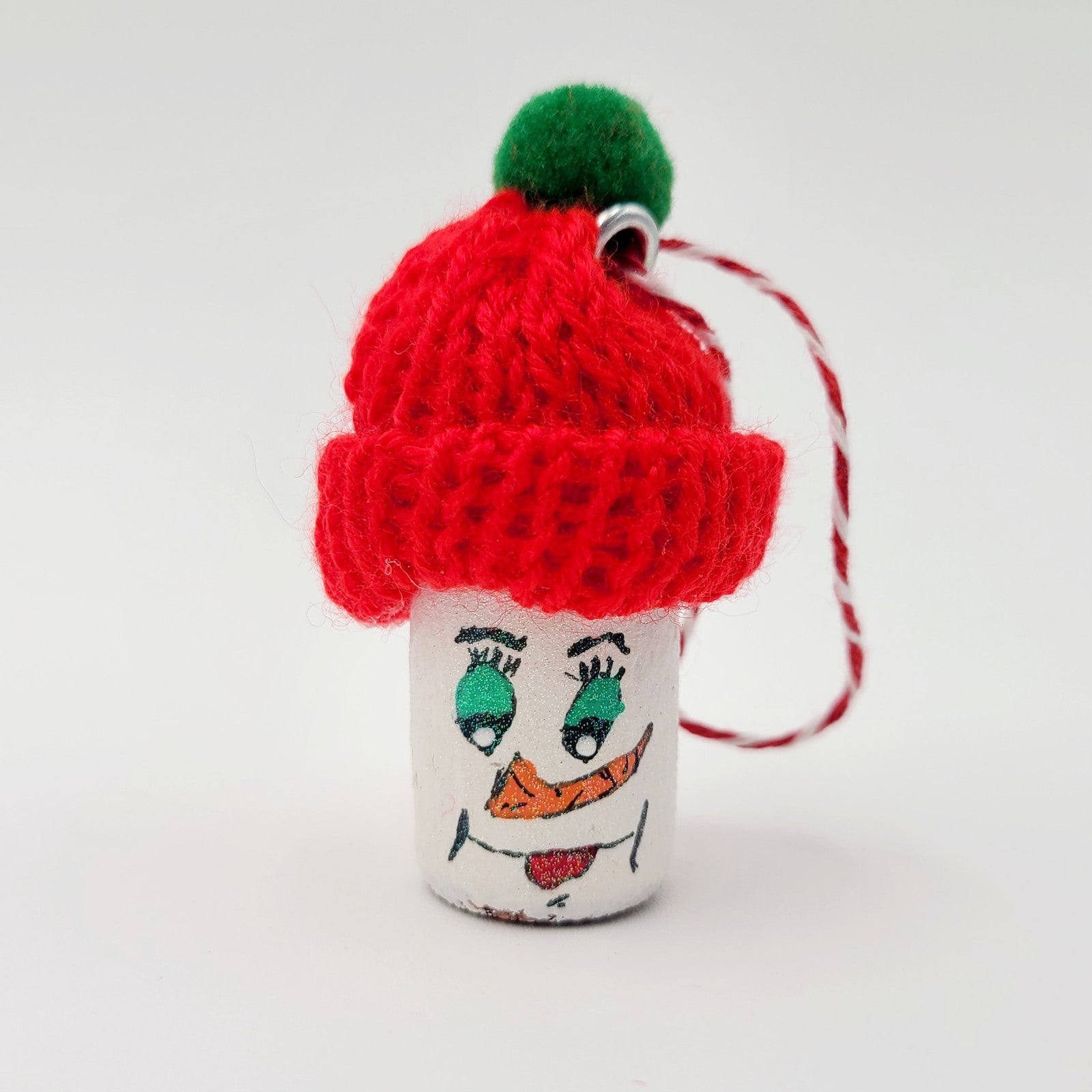 HANDMADE Cork Christmas Tree Ornament Santa Grinch Soldier Penguin Gingerbread
