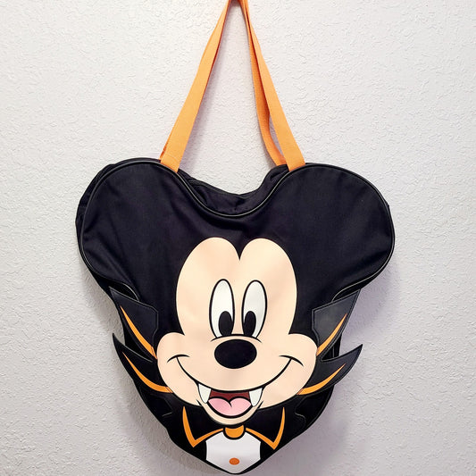 Walt Disney World Parks 2025 Halloween Vampire Mickey Mouse Canvas Tote Bag NWT