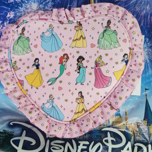 2021 Stoney Clover Lane Disney Parks Never Stop Dreaming Ruffle Heart Pouch
