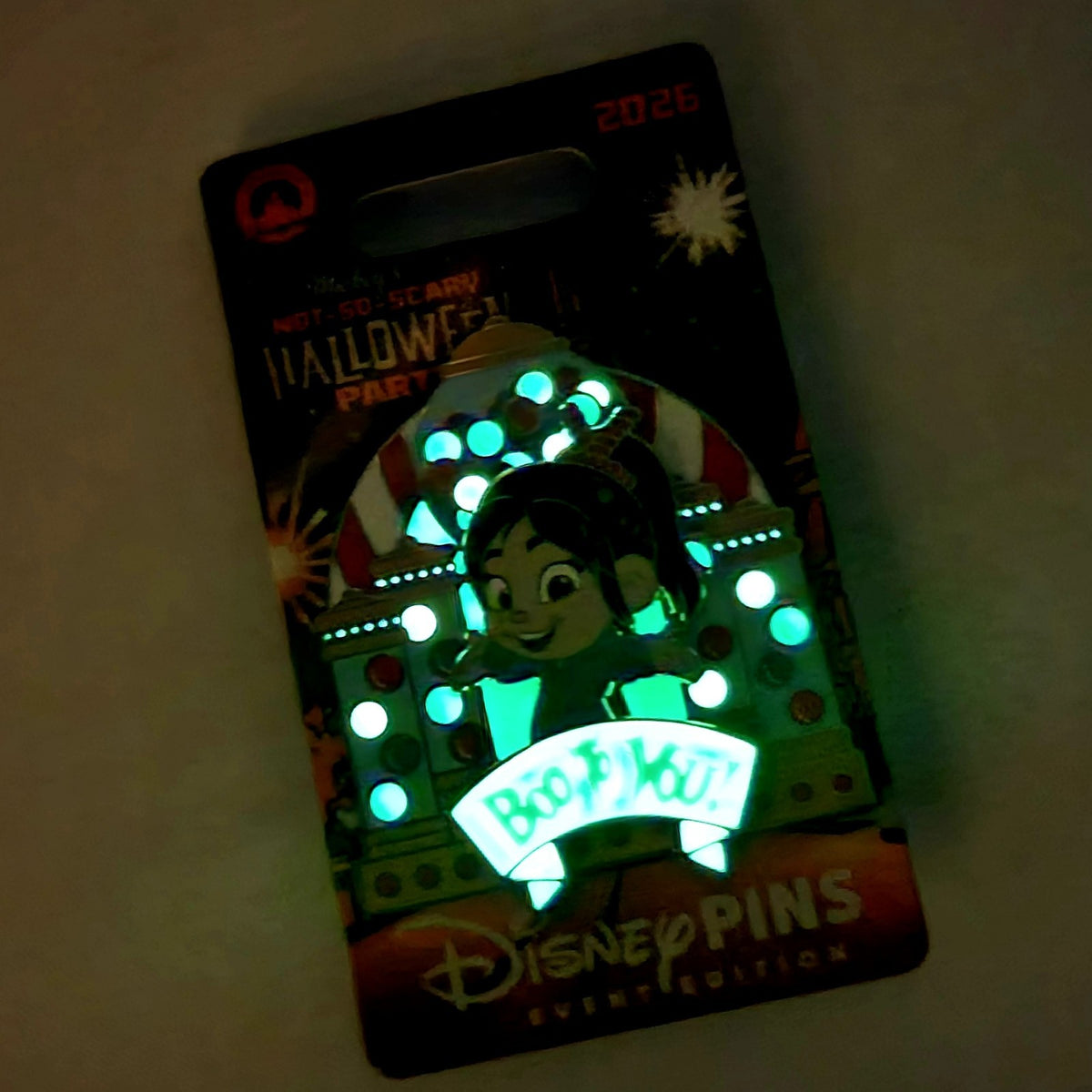 NEW 2026 Disney Parks Not So Scary Halloween Party Boo To You Vanellope GITD Pin