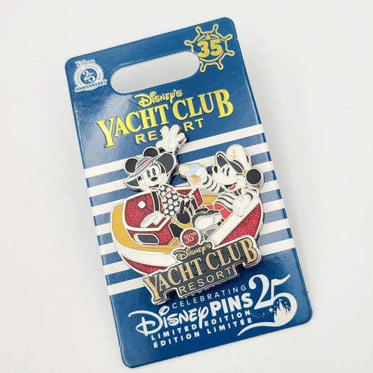 2025 Disney Parks Yacht Club Resort 35th Anniversary LE 2000 Pin Mickey & Minnie