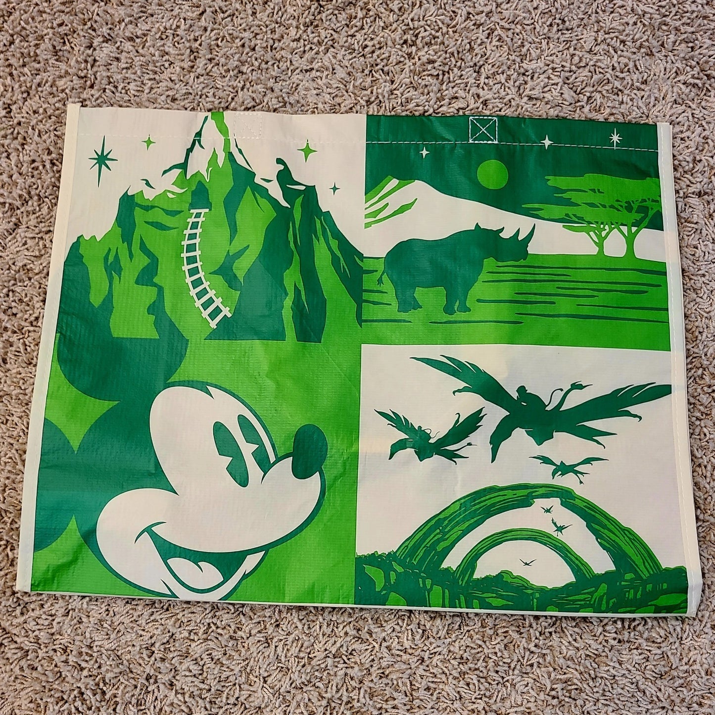 *Medium & Large Reusable Bag Set* Disney World Park Animal Kingdom Tote Shopping