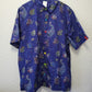 MEDIUM Disney Park Adult Shirt Blue Button Up Main Street Electrical Parade NEW