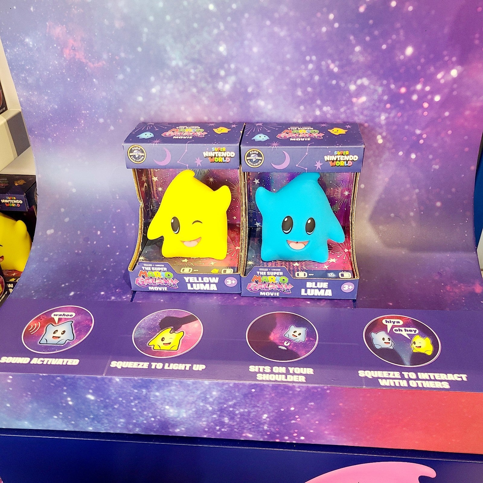 *Set Of 2* Universal Epic Universe Nintendo World Mario Galaxy Luma Shoulder Pal