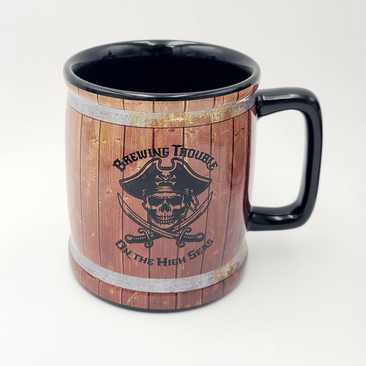2026 Walt Disney World Parks Pirates Of The Caribbean Brown Barrel Mug Cup Skull