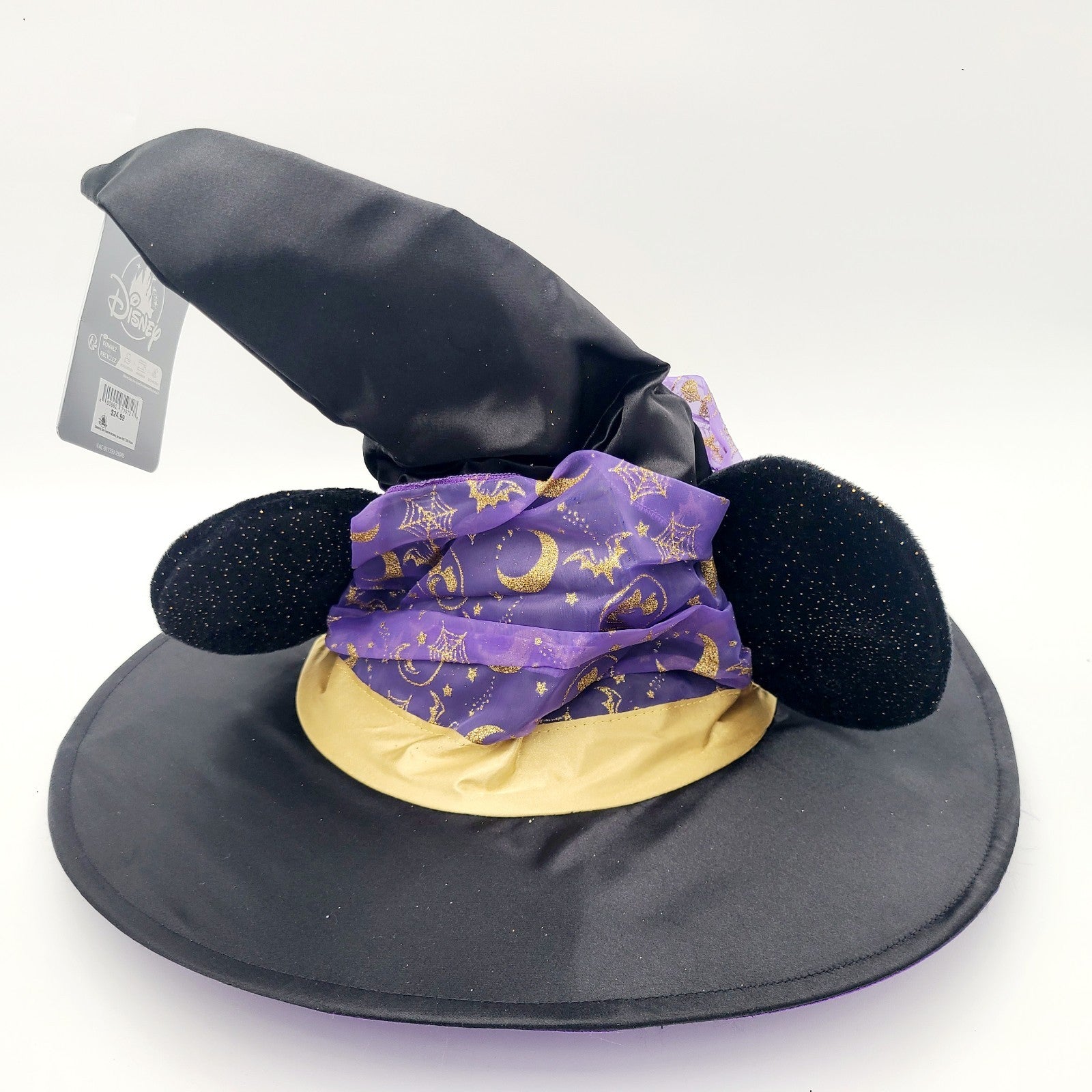 Disney Park KIDS Halloween Costume Minnie Mouse Witch Hat One Size Fits Most NEW