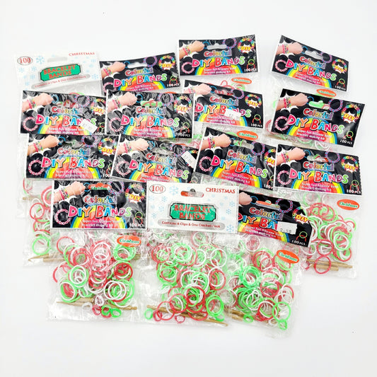 15 DIY Sets Christmas Holidays Kids Bracelet Silicone Band Making Kit With Tool 