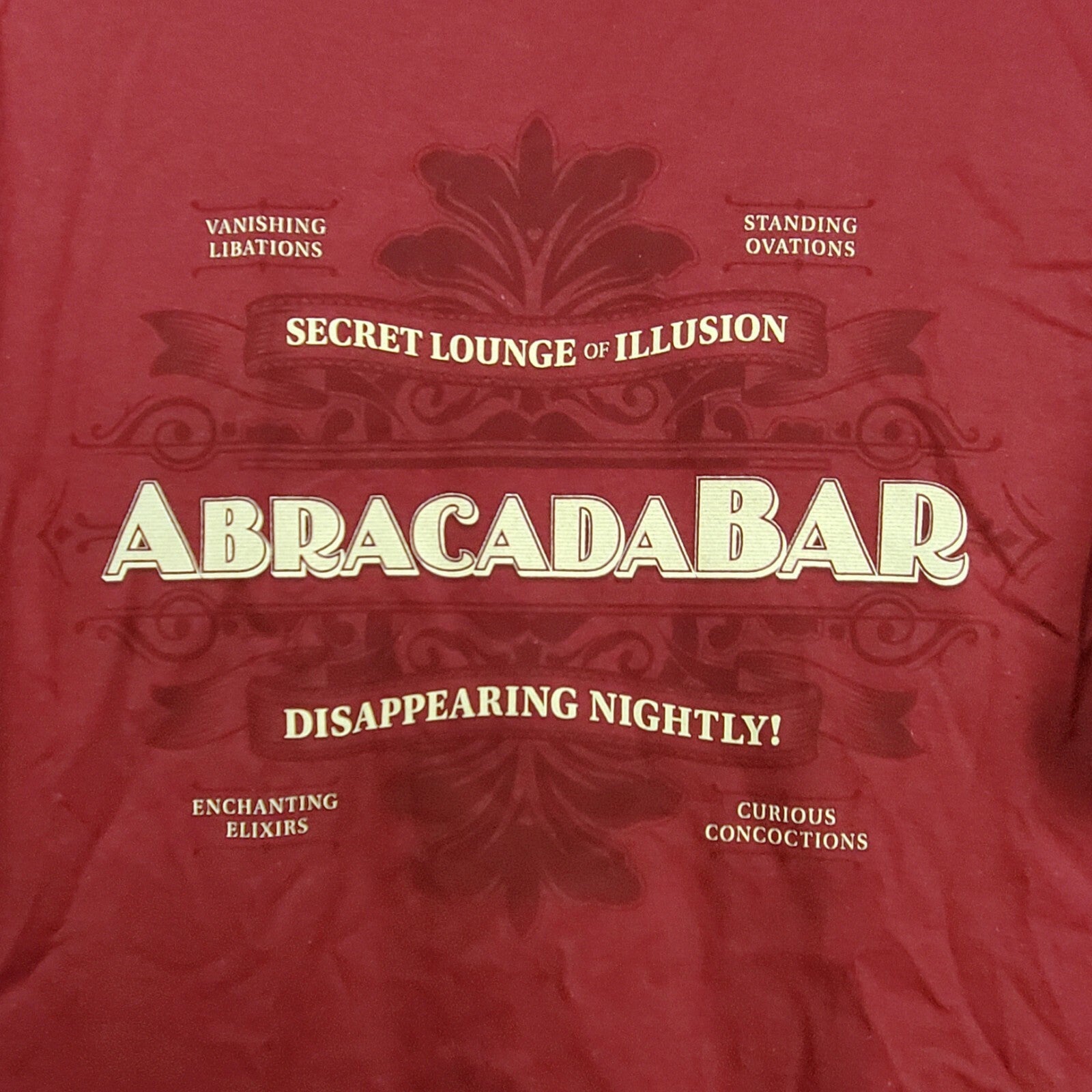 XXL 2021 Disney Parks Boardwalk Resort Abracadabar Red Adult Tee Shirt T-Shirt