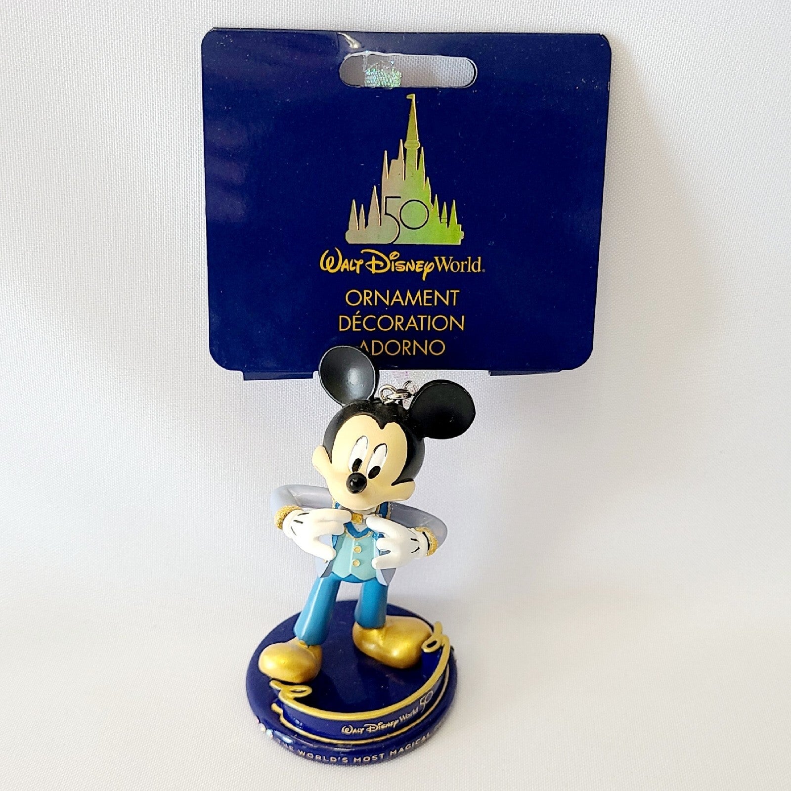 *2 Ornament Set* Walt Disney World Park 50th Anniversary Mickey Minnie Christmas