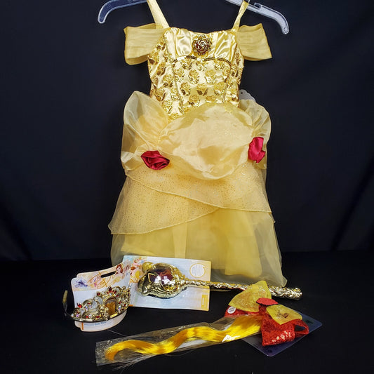 Size 3 Disney Park Castle Collection Girls Princess Belle Dress Costume Set NEW