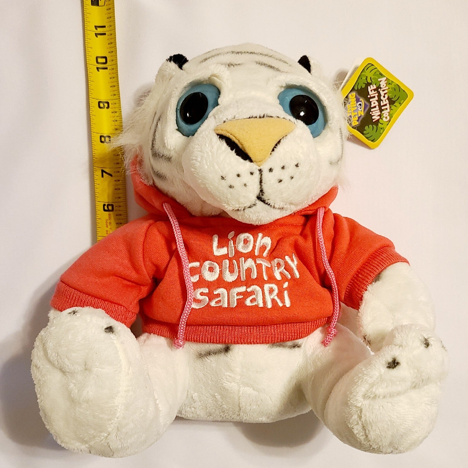 *White Tiger Plush* Petting Zoo Wildlife Stuffed Animal Toy Lion Country Safari 