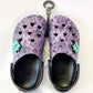 *M5 / W7* Disney Parks Haunted Mansion Purple Wallpaper Crocs Adult Shoes Glow