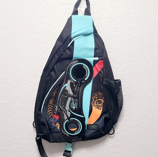 NEW Disney Parks WDW TRON Lightcycle Run Crossbody Sling Bag Glow In The Dark