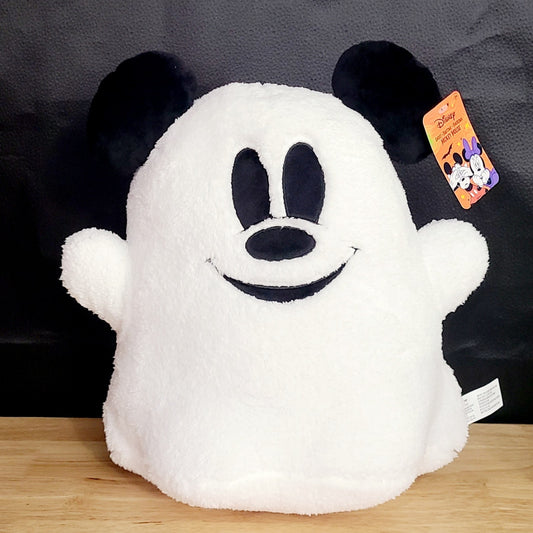 *15" Tall Plush* Disney 2025 Halloween Mickey Mouse Ghost Throw Pillow Stuffed
