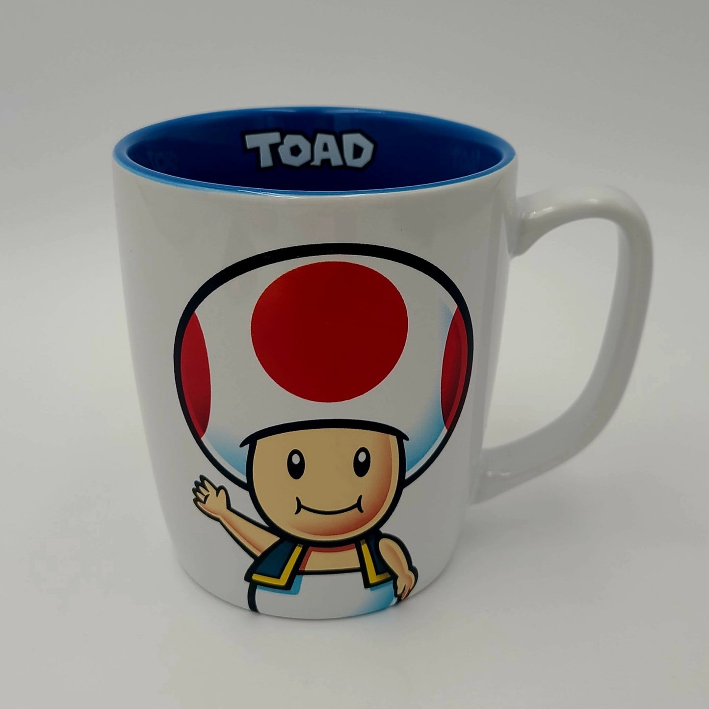 *Toad Mug* Nintendo World EPIC Universal Studios Ceramic Face Blue Mushroom NEW