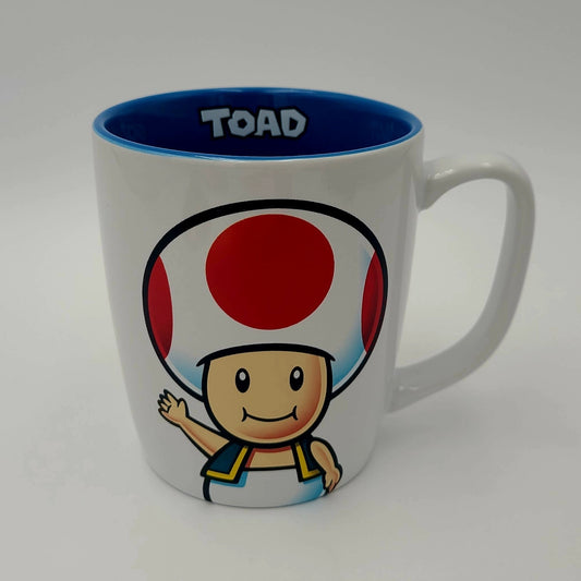 *Toad Mug* Nintendo World EPIC Universal Studios Ceramic Face Blue Mushroom NEW
