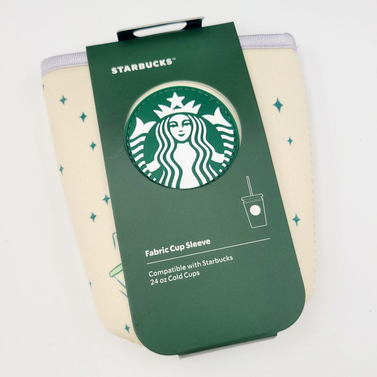 2026 Disney Parks Starbucks Summertime Castle Fabric 24 Oz. Cold Cup Sleeve New