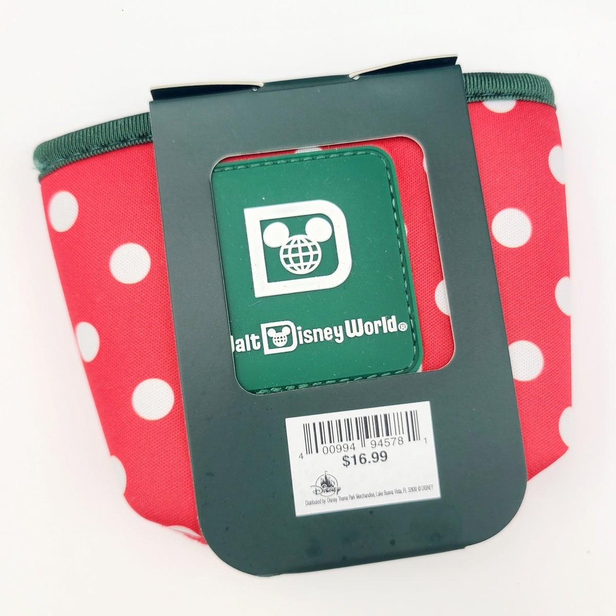 Disney Parks Starbucks Holiday Red & White Polka Dot Fabric Cup Sleeve 16 oz WDW