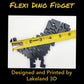 *Choose Color* 3D Printed Chrome DINO Dinosaur T-Rex Flexi Fidget Toy Decor Gift